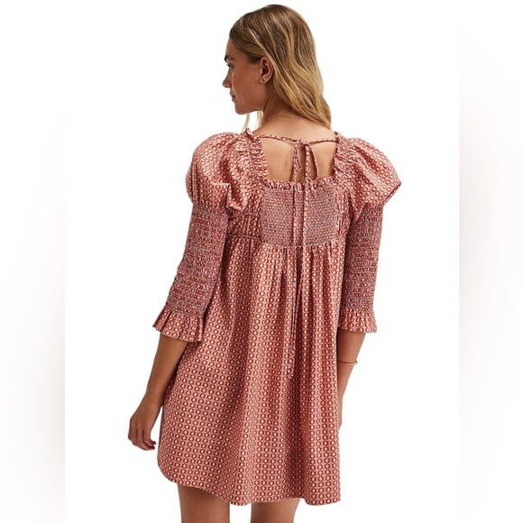 FREE PEOPLE STAR DIP MINI DRESS Prairie, Coastal, Western Loose Fit sz Med *NEW* - Picture 4 of 16